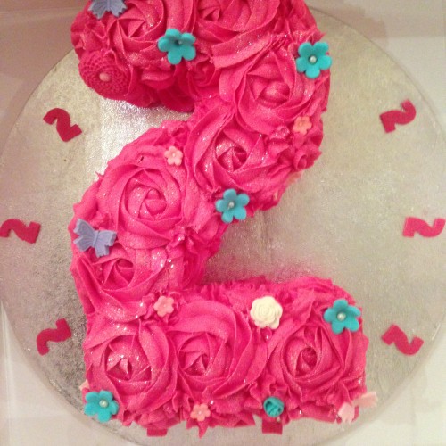 Single Number Shaped Birthday Cake